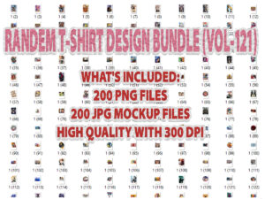 RANDEM T-SHIRT DESIGN BUNDLE (VOL-121)
