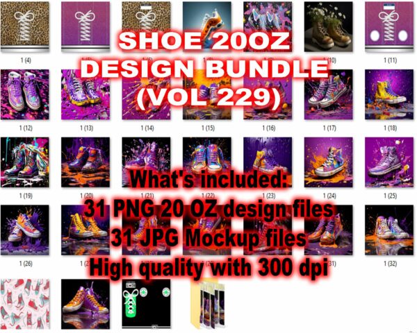 SHOE 20OZ DESIGN BUNDLE (VOL 229)
