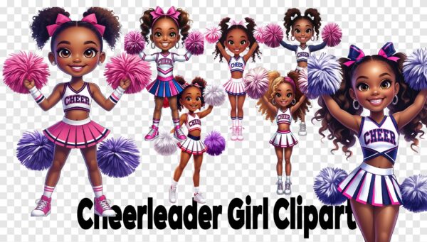NEW Cheer Girl Clipart Bundle! (VOL-446) - Image 3