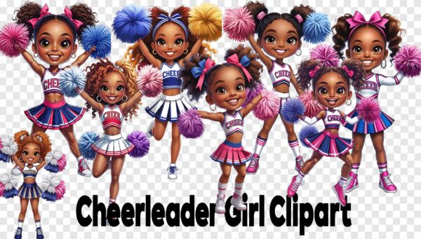 NEW Cheer Girl Clipart Bundle! (VOL-446) - Image 9