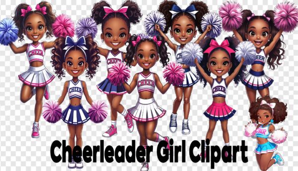 NEW Cheer Girl Clipart Bundle! (VOL-446) - Image 8