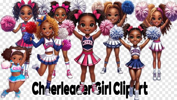 NEW Cheer Girl Clipart Bundle! (VOL-446) - Image 7