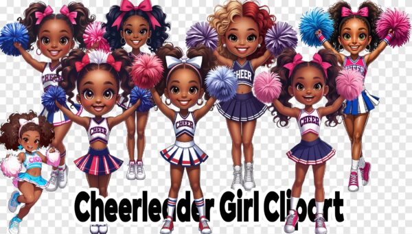 NEW Cheer Girl Clipart Bundle! (VOL-446) - Image 6