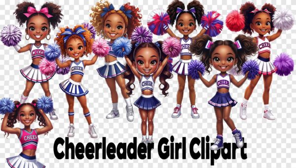 NEW Cheer Girl Clipart Bundle! (VOL-446) - Image 5