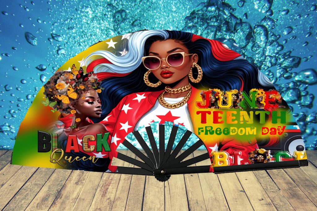 Juneteenth Clack Fan DESIGN PNG FILE – Royal Celebration