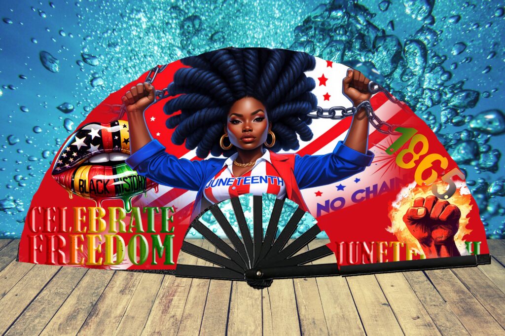 Juneteenth Clack Fan DESIGN PNG FILE – Cultural Icons Tribute