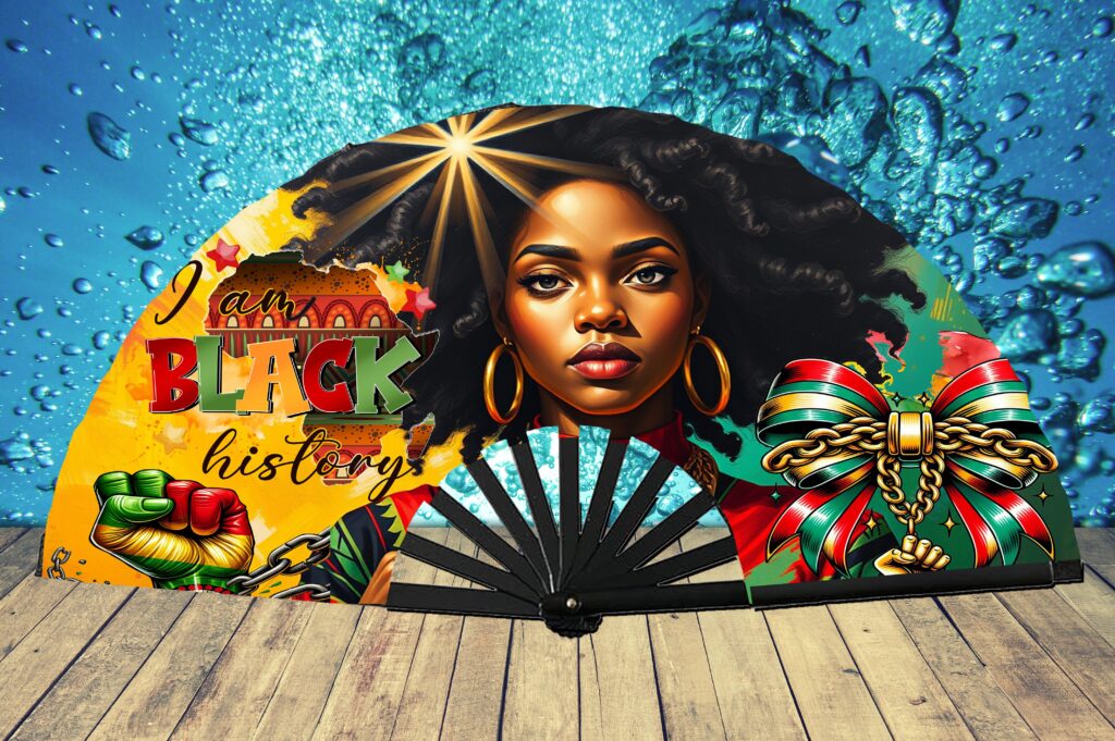 Juneteenth Clack Fan DESIGN PNG FILE – Melanin Magic