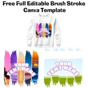 Free Full Editable Brush Stroke Canva Template