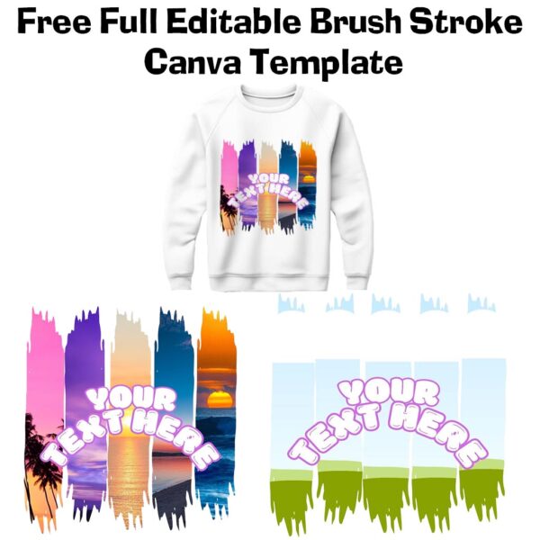 Free Full Editable Brush Stroke Canva Template