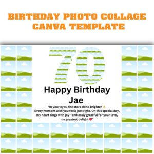 Birthday Photo Collage Canva Template – Editable & Easy to Use