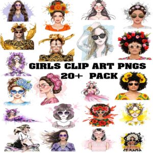 Girls Clip Art PNG Pack