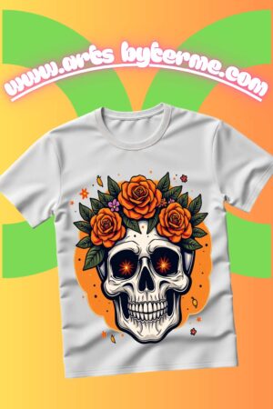 Skeleton face free t shirt design