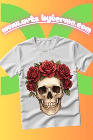 Skeleton face t shirt design