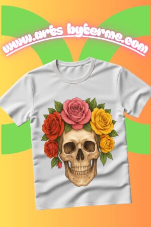 Skeleton face png t shirt design