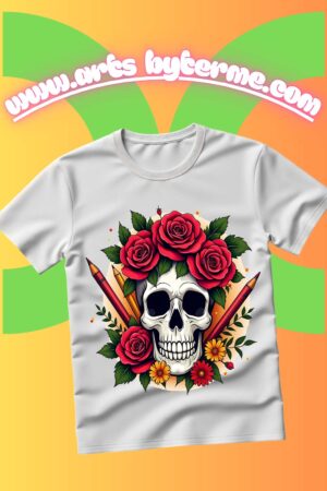 Skeleton face t shirt design