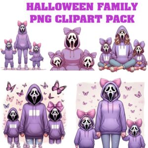 Halloween Family PNG Clipart Pack
