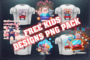 Free Kids Designs PNG Pack – Cute & Colorful Graphics
