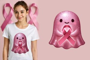 FREE Pink Glitter Witch Hat Awareness PNG