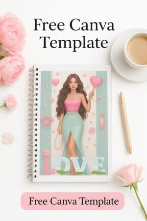 Free Canva Notebook Stationery Paper Template