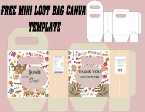 Free Mini Loot Bag Canva Template – Editable & Printable Party Favor Bag