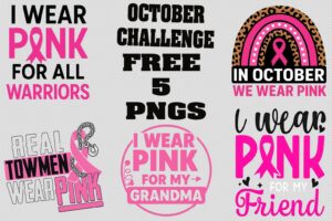 Pink Awareness PNGs – October Challenge