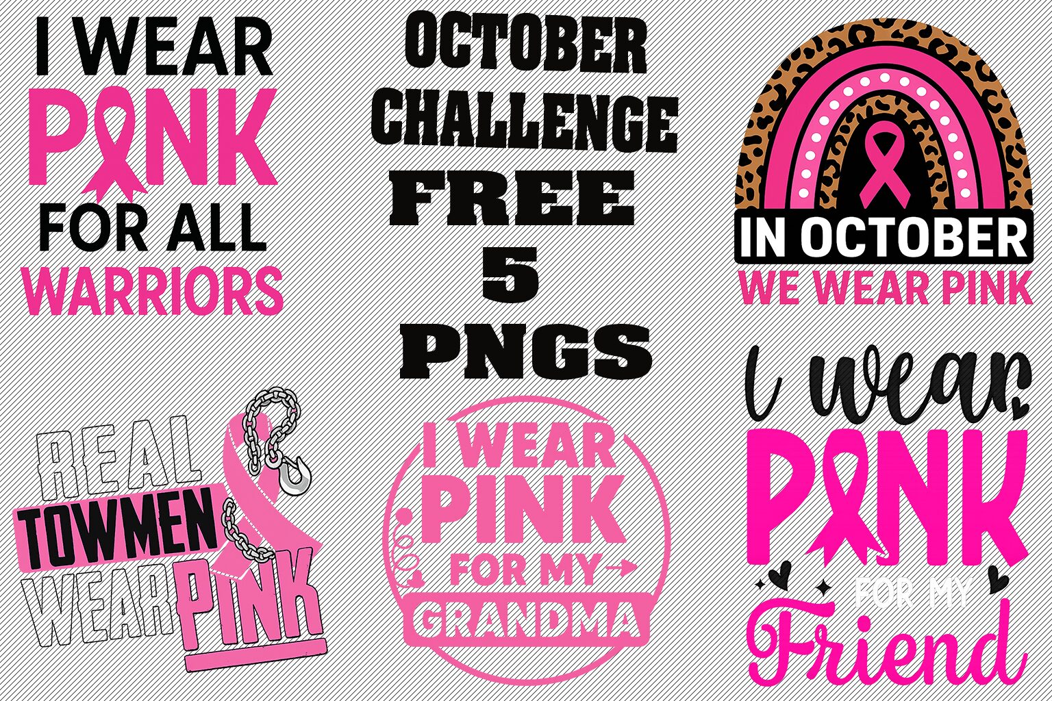 Pink Awareness PNGs – October Challenge