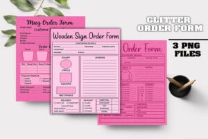 colorful glitter order form templates