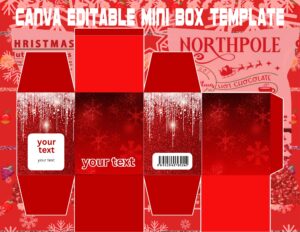 Cute Canva editable mini box template