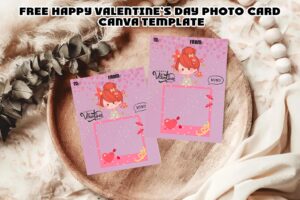 💕 FRIDAY FREEBIE – Happy Valentine’s Day Photo Card Canva Template