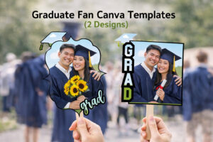 free Graduate Fan Canva Templates